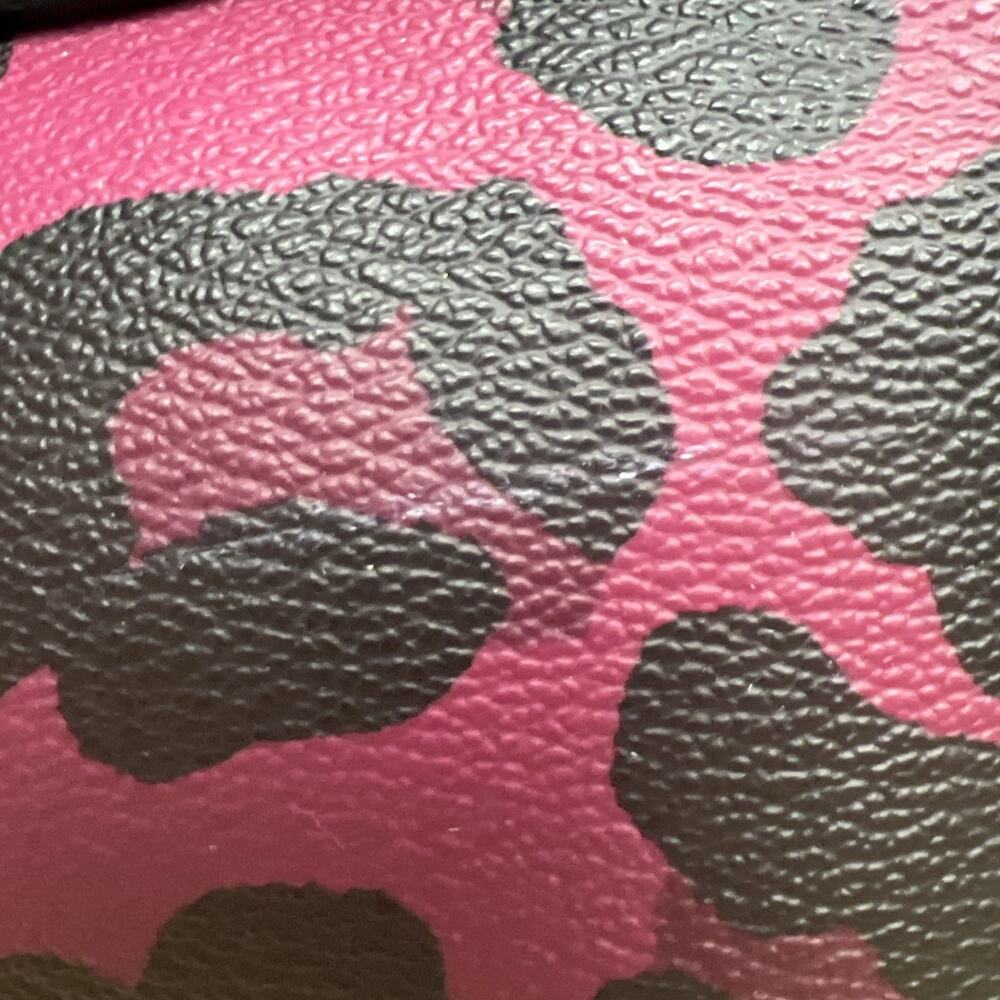 COACH Ocelot Vintage Print Pouch Crossbody Black/Red G1580 Made In Vietnam - Picture 16 of 16